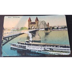 Bonn Rheinbrücke J. Wollstein Berlin Vintage Postcard No. 43 Early 20th Century